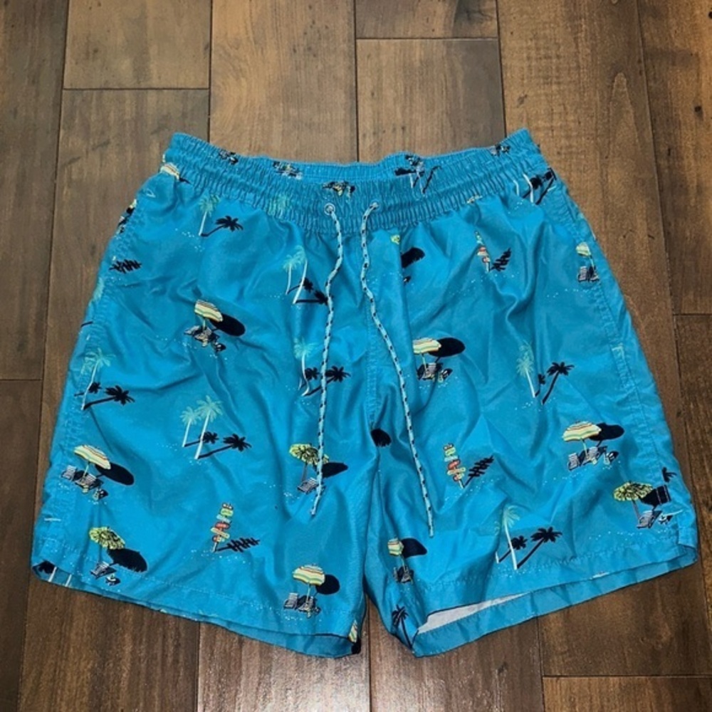 Blue Tropical Print Swim Shorts   PM3